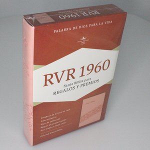 Holy Bible Santa Biblia RVR 1960 Rosado Con Rosas En Relieve